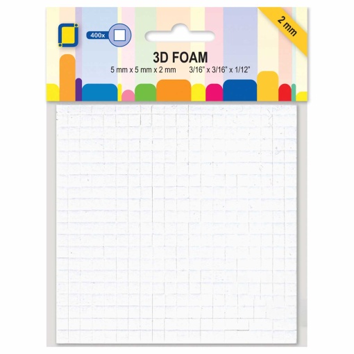 Almofadas Bi-adesivas Foam Espuma 3D Quadrados 5x5x2mm