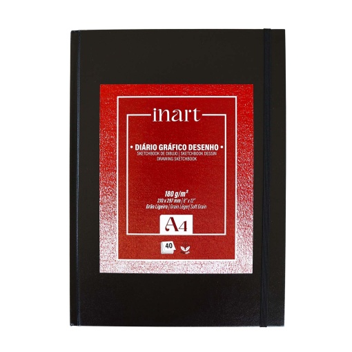 Diário Gráfico INART A4 180g 40 folhas com Elástico