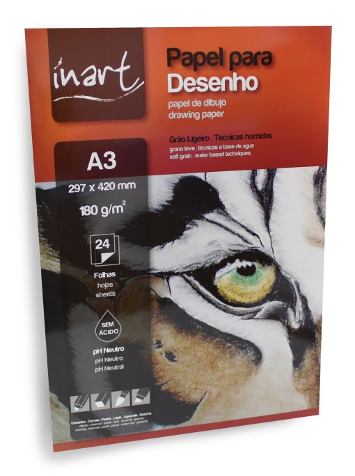 Bloco Mix Media INART A3 180g 24 folhas técnicas húmidas