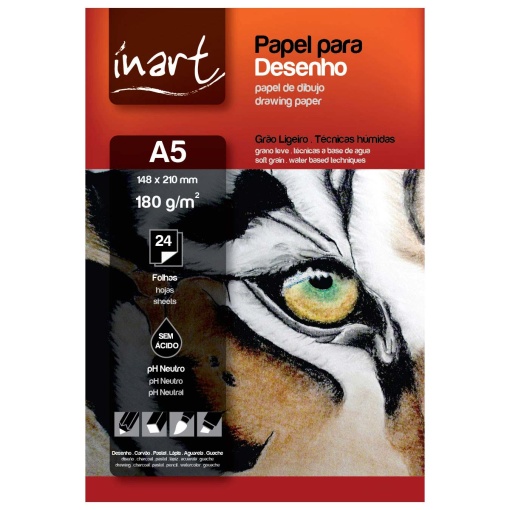 Bloco Mix Media INART A5 180g 24 folhas técnicas húmidas