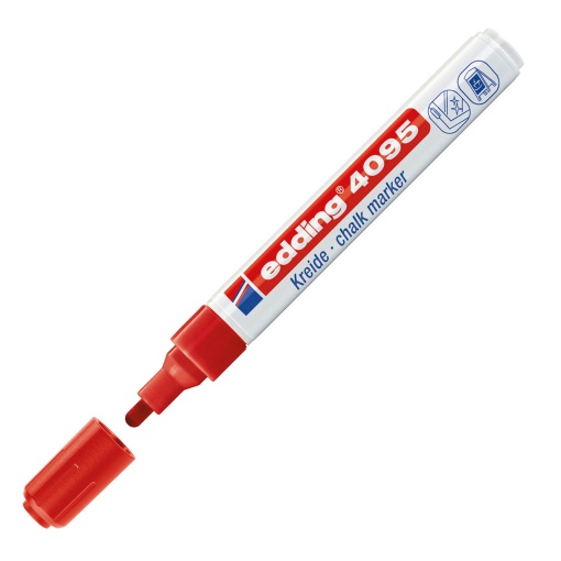 Marcador de giz líquido EDDING 4095 2-3mm vermelho 02