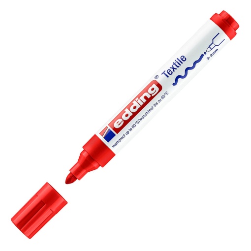 Marcador para tecido EDDING 4500 2-3mm vermelho 02