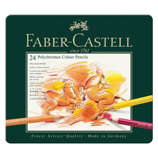 Lápis de Cor FABER-CASTELL Polychromos 24 Cores