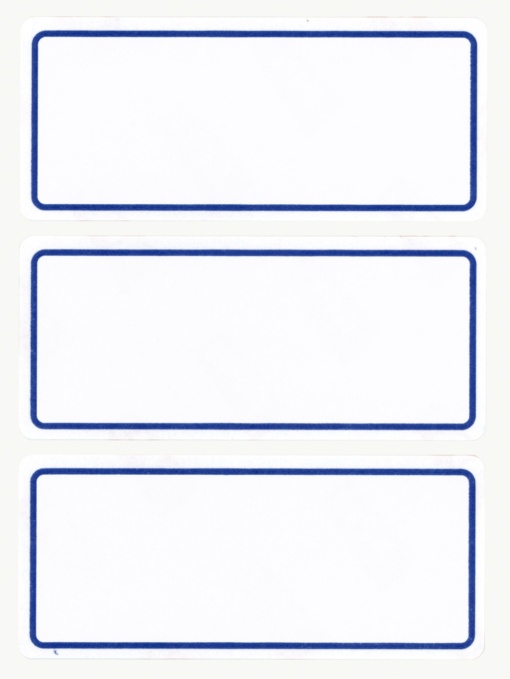 Etiquetas Adesivas 34x78mm APLI Branco com Contorno Azul 6 folhas 18 unidades