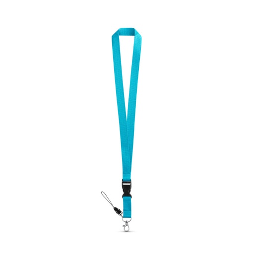 Fita para Crachá com Mosquetão 530x20mm azul claro