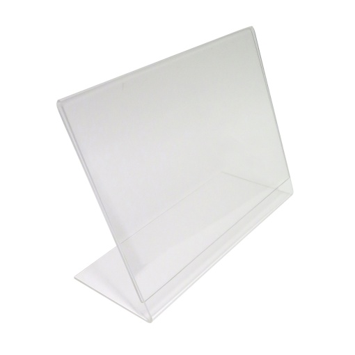 Moldura acrílica 10x15cm porta-folhetos horizontal