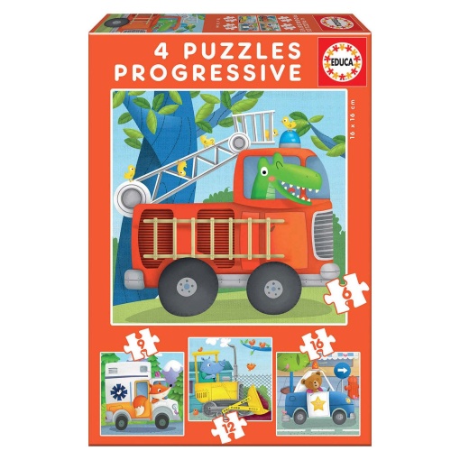 Puzzle EDUCA 6-9-12-16 peças Progressivo Patrulha de Resgate