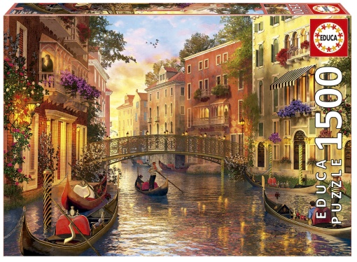 Puzzle EDUCA 1500 peças Entardecer em Veneza