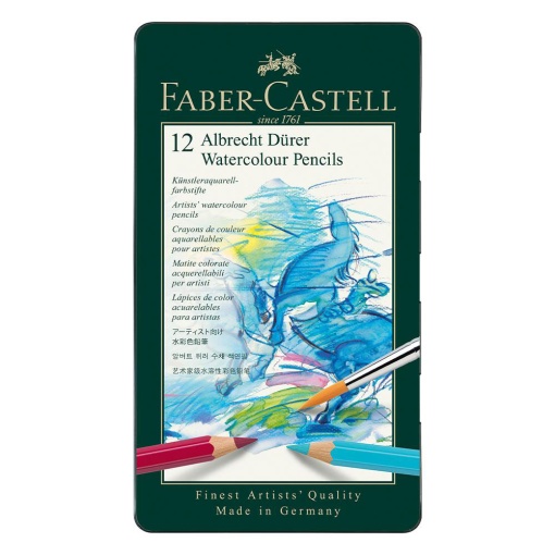 Lápis de Cor Aguarelável FABER-CASTELL Albrecht Dürer 12 Cores