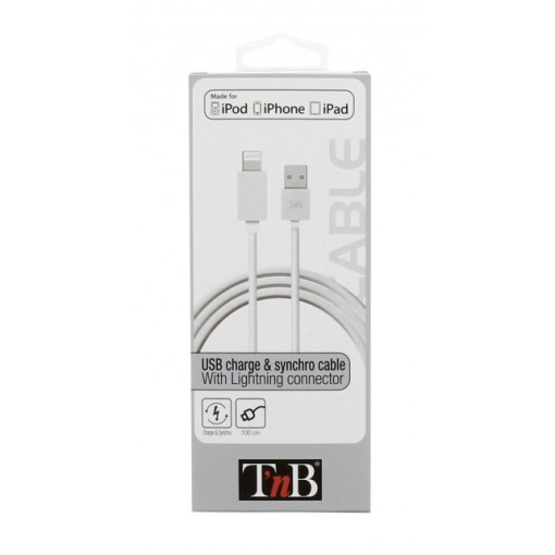 Cabo USB para iPhone TNB 1 m 2,0 A alta velocidade de carregamento branco