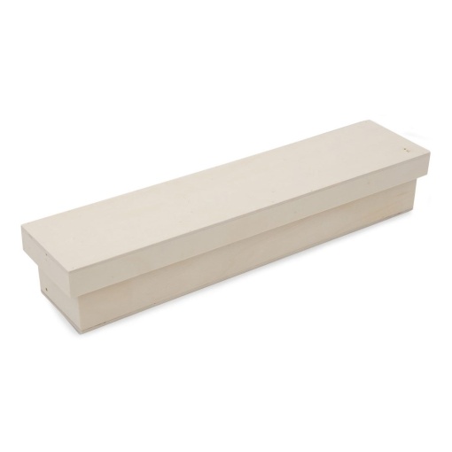 Caixa de madeira para vela com tampa lisa 35x8x6cm 87742