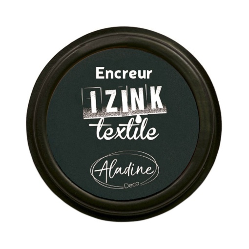 Almofada de Carimbo ALADINE Izink TEXTILE Preto 7,5cm 19g
