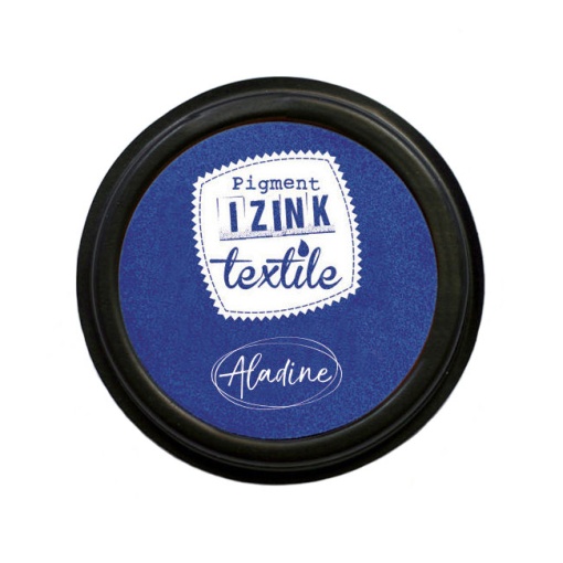 Almofada de Carimbo ALADINE Izink TEXTILE Azul Índigo 7,5cm 19g