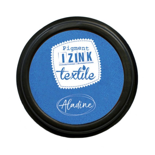 Almofada de Carimbo ALADINE Izink TEXTILE Azul Céu 7,5cm 19g
