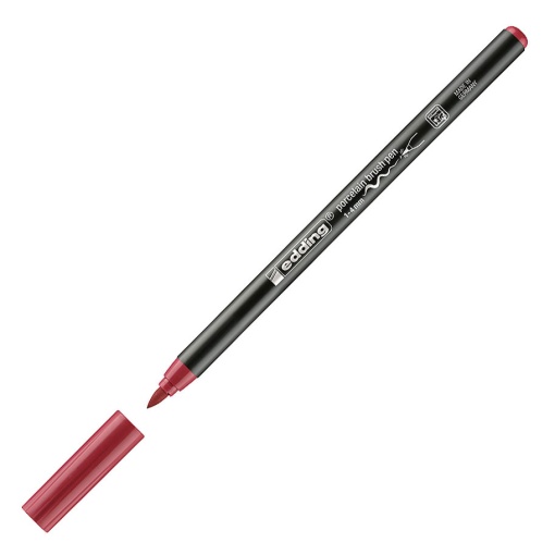 Brush Pen para Porcelana EDDING 4200 1-4mm Vermelho Carmim 019