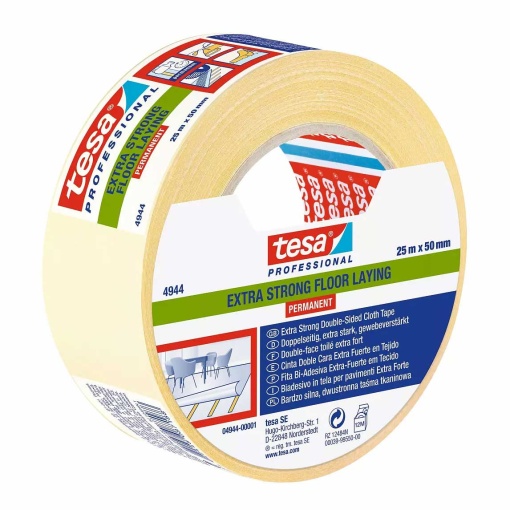 Fita bi-adesiva para alcatifas 25mx50mm extra forte TESA Profissional 4944
