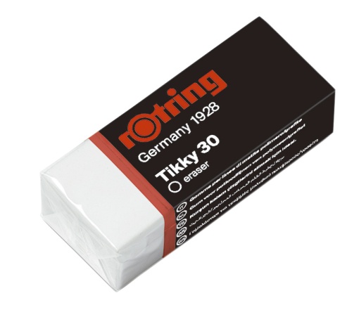 Borracha ROTRING Tikky 30 Pequena Branca