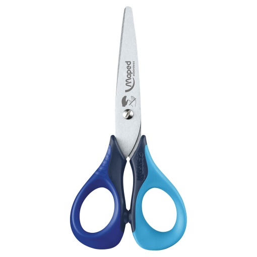 Tesoura escolar para esquerdinos 13cm redonda MAPED Sensoft 3D