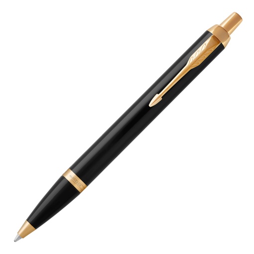 Esferográfica PARKER Im preto lacado golden trim