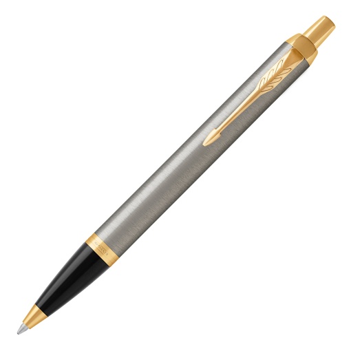 Esferográfica PARKER Im metal escovado golden trim