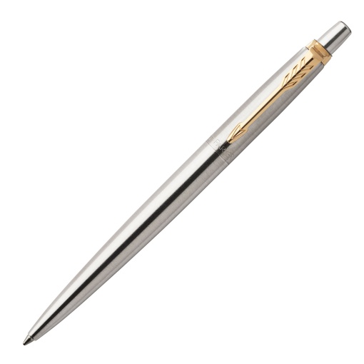 Esferográfica PARKER Jotter Core aço inox cromado golden trim 1953182
