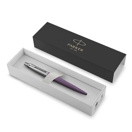 Esferográfica PARKER Jotter Core beringela/prateado chrome trim