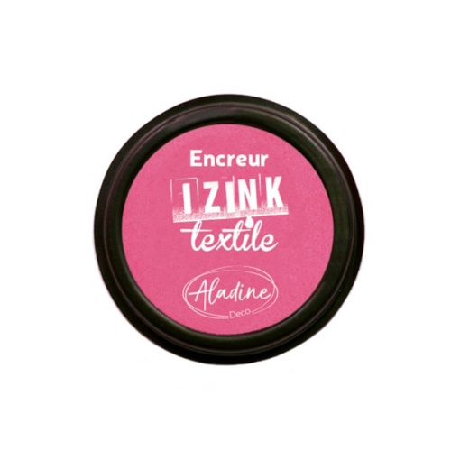 Almofada de Carimbo ALADINE Izink TEXTILE Rosa 7,5cm 19g