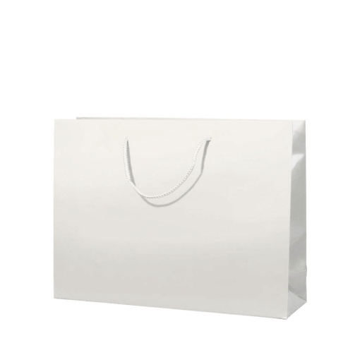 Saco de Papel Asa Cordão LUX 210g Branco 26x12x32cm