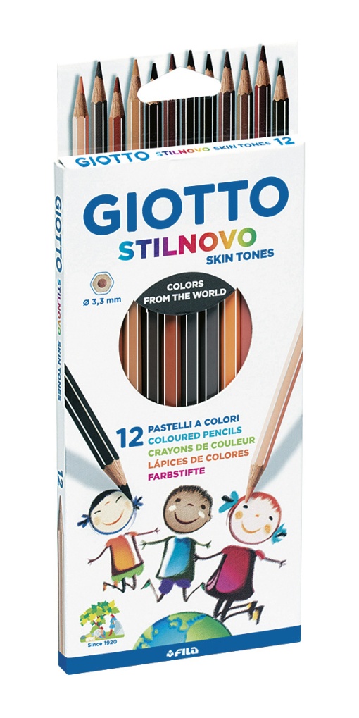 Lápis de Cor GIOTTO Stilnovo Cores da Pele com 12