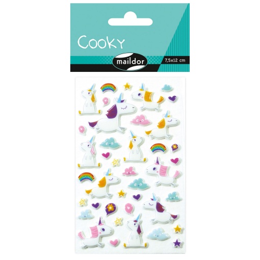 Autocolantes MAILDOR Cooky 3D unicórnio