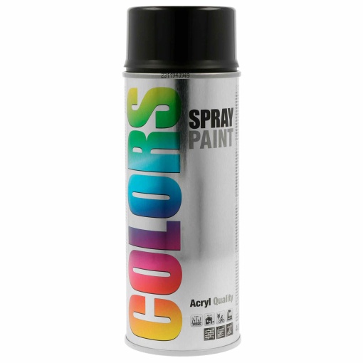 Tinta Spray Acrílica COLORS Preto RAL 9005 400ml