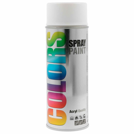 Tinta Spray Acrílica COLORS Branco Mate RAL 9010 400ml