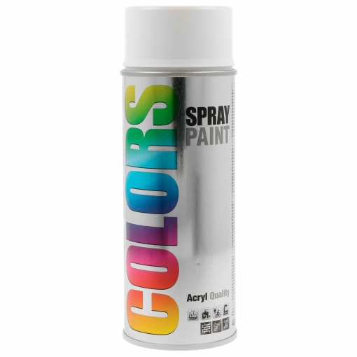 Tinta Spray Acrílica COLORS Branco RAL 9010 400ml