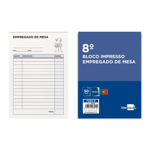 Bloco pedidos restaurante 105x155mm duplicado