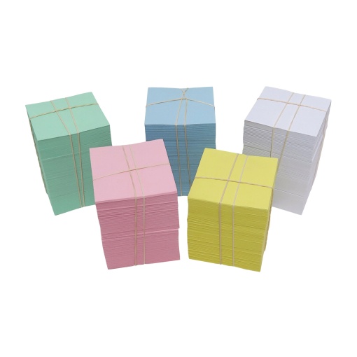 Bloco de Rifas 6x6cm Cores Sortidas com 1000 unidades
