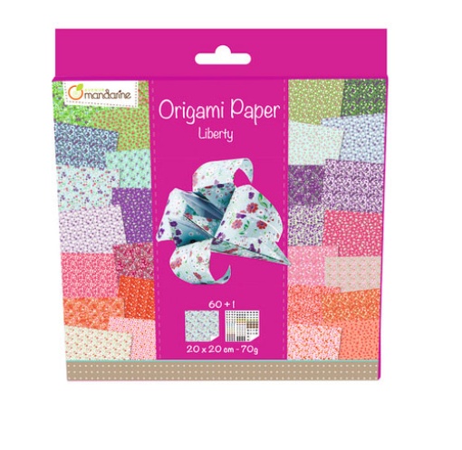Papel Origami Avenue MANDARINE 30 Padrões Liberdade 20x20cm 60 folhas