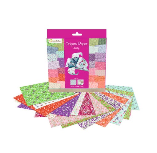 Papel Origami Avenue MANDARINE 30 Padrões Liberdade 20x20cm 60 folhas