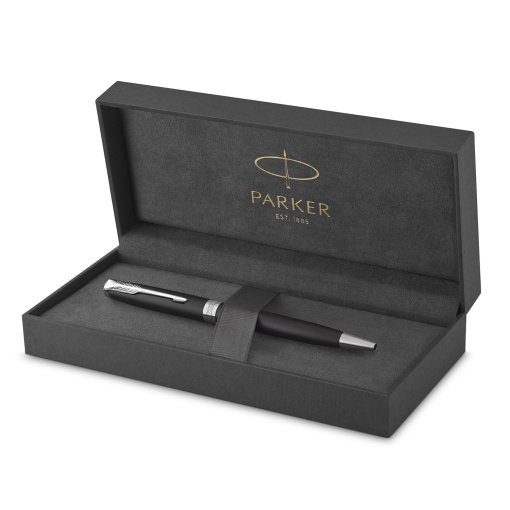 Esferográfica PARKER Sonnet preto lacado mate chrome trim