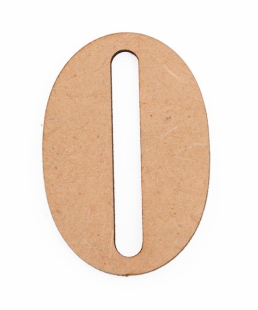 Número de madeira 0 LG 5,2x0,3cm