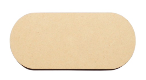 Placa de Madeira 21,5x9,7x0,3cm