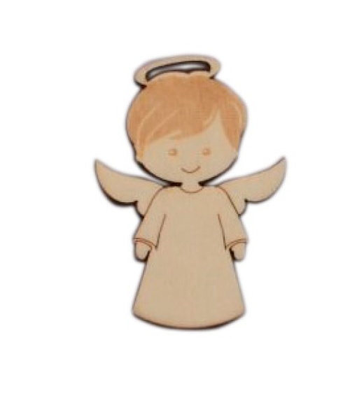 Anjo de Madeira Menino 3,5x5x0,3cm