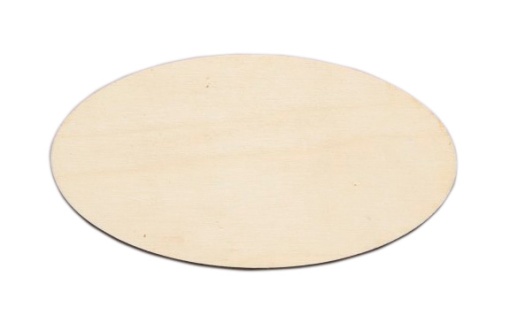 Base de Madeira Oval 18x9,5x0,4cm