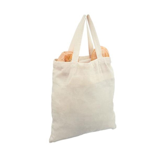 Saco algodão cru com asa curta 38x42cm 95g