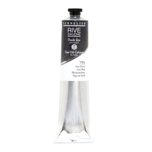 Tinta óleo SENNELIER Rive Gauche 200ml preto marfim 755