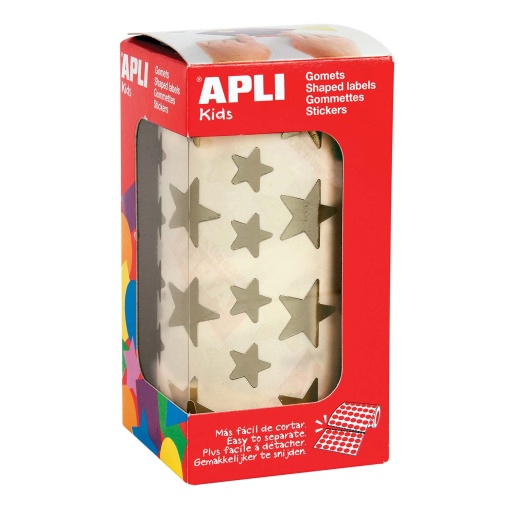 Autocolantes APLI estrelas dourado 2360 unidades