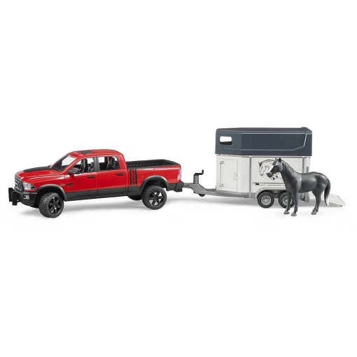 Carrinha Dodge com Atrelado e Cavalo BRUDER