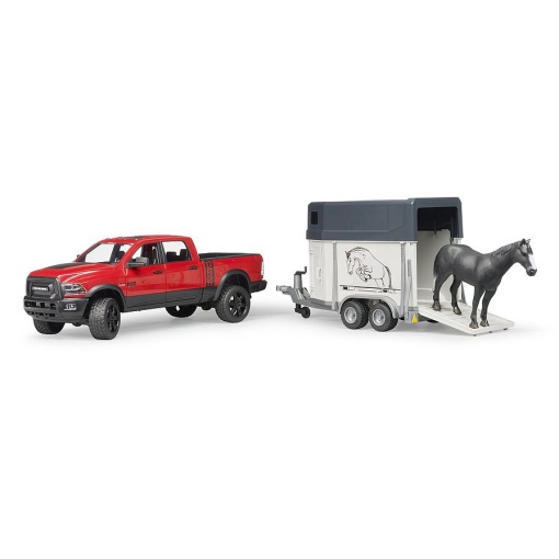 Carrinha Dodge com atrelado e cavalo BRUDER