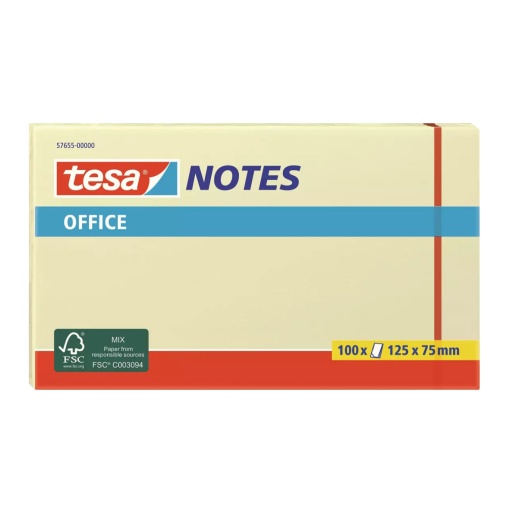 Bloco de Notas Aderentes TESA OFFICE Notes 125x75mm com 100 folhas