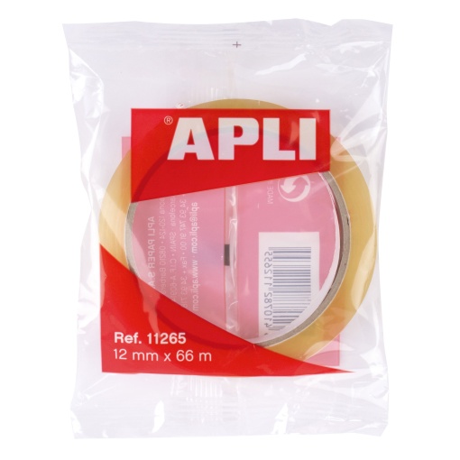 Fita Adesiva 66mx12mm Transparente APLI 11265