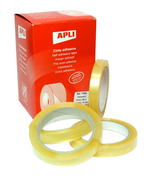Fita Adesiva 66mx15mm Transparente APLI 11896